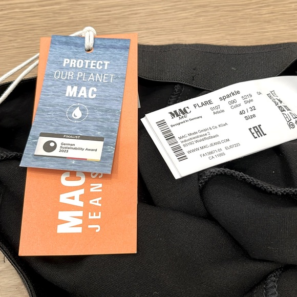 NWT MAC Flare Jump-in Trousers - 5219 - Black Sparkle - Size EU 40 (US 10) - Picture 14 of 15